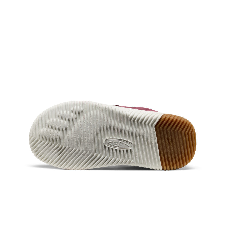 Big Kids' KNX Leather Sneaker | Fig/Star White - Image 6