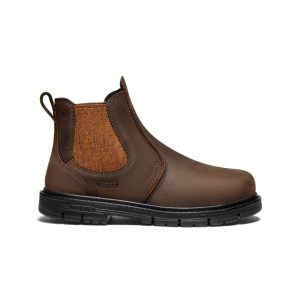 Women's San Jose Chelsea 90° Heel Boot (Aluminum Toe)  |  Cascade Brown/Black
