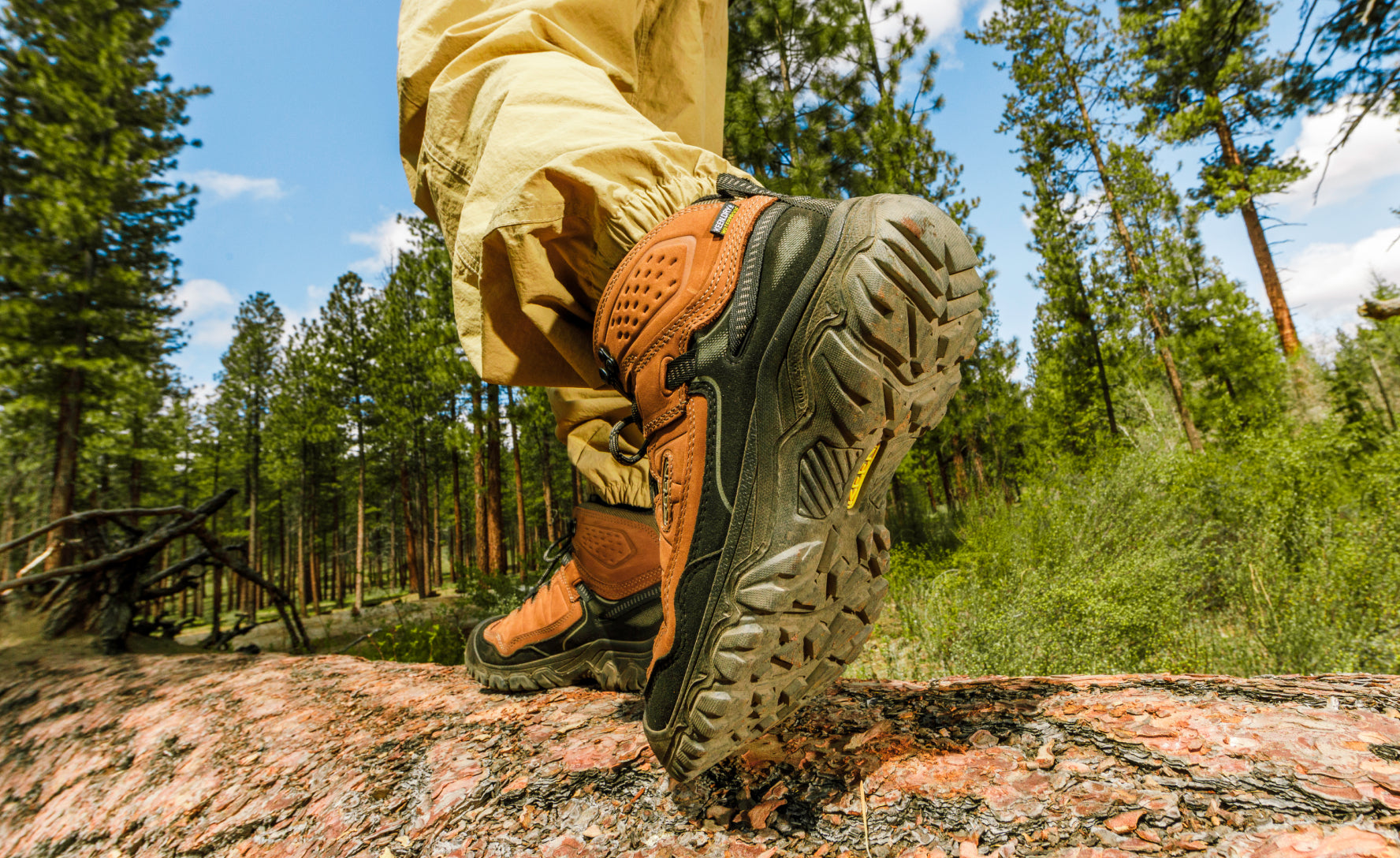 Men's Targhee IV Waterproof Hiking Boot | Coyote/Gold Flame - Image 7