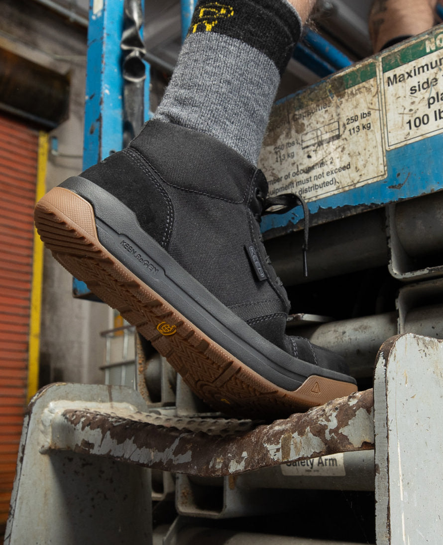 Men's Kenton Mid Work Shoe (Carbon Toe) | Black/Gum - Image 9