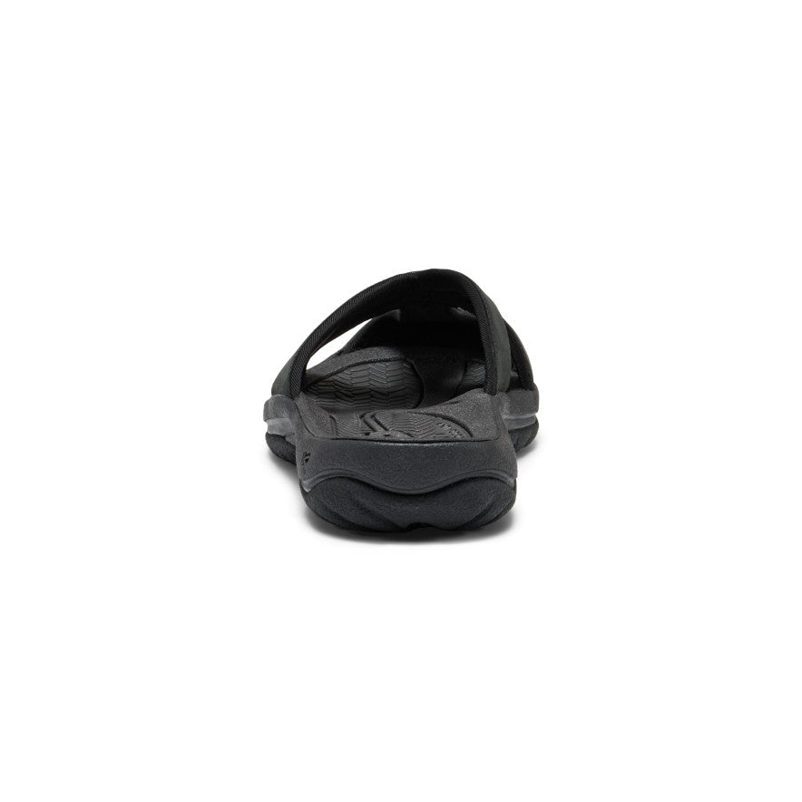 Women's Bali Leather Slide Sandal | Black/Black - Image 5