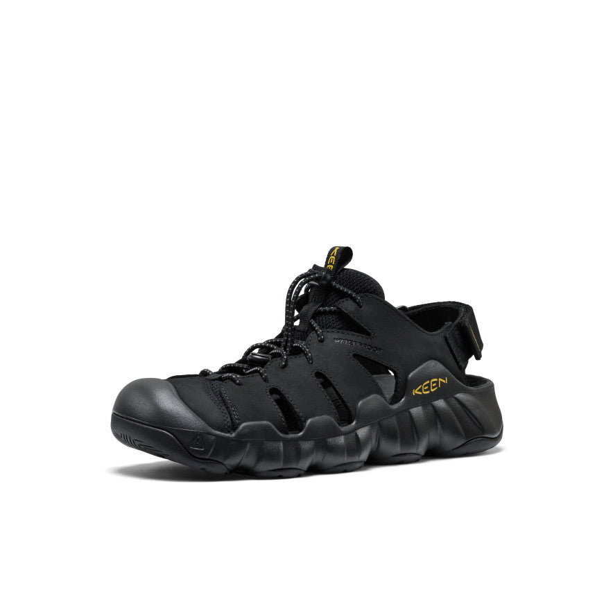 Men's Hyperport Fisherman Leather Sandal | Black/Keen Yellow - Image 3