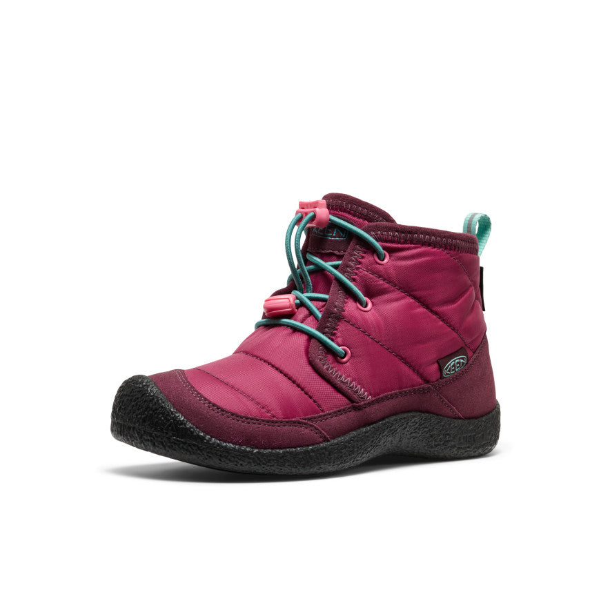 Big Kids' Howser II Waterproof Chukka | Beaujolais/Pool Blue - Image 3