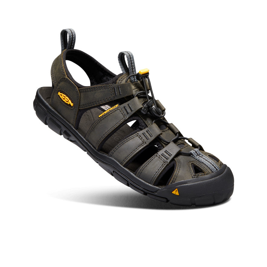 Men's Clearwater CNX Leather Sandal | Magnet/Black - Image 3