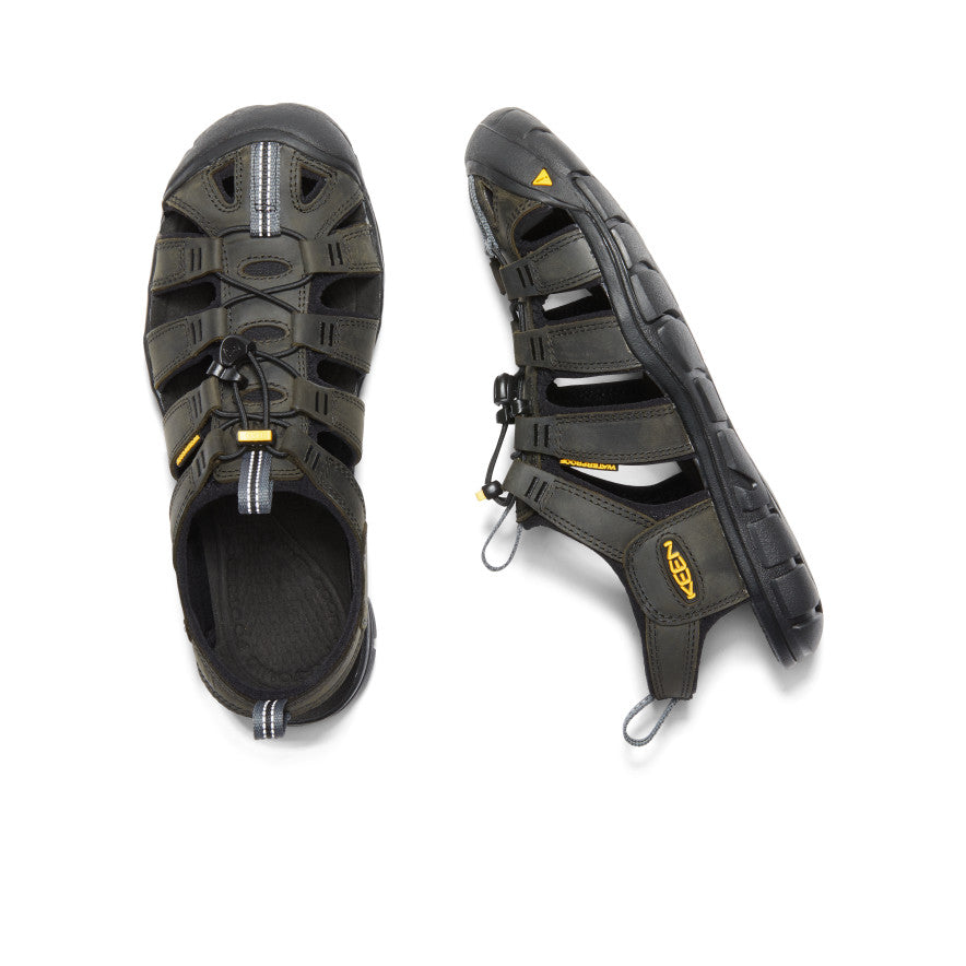 Men's Clearwater CNX Leather Sandal | Magnet/Black - Image 4